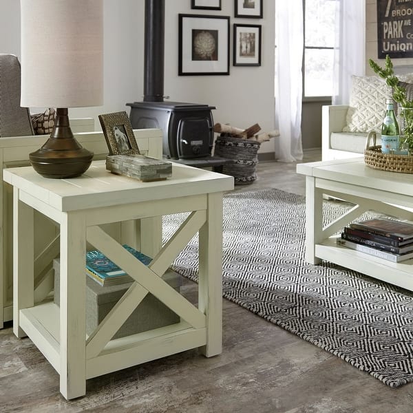 Seaside Lodge OffWhite End Table On Sale Bed Bath & Beyond 15208789