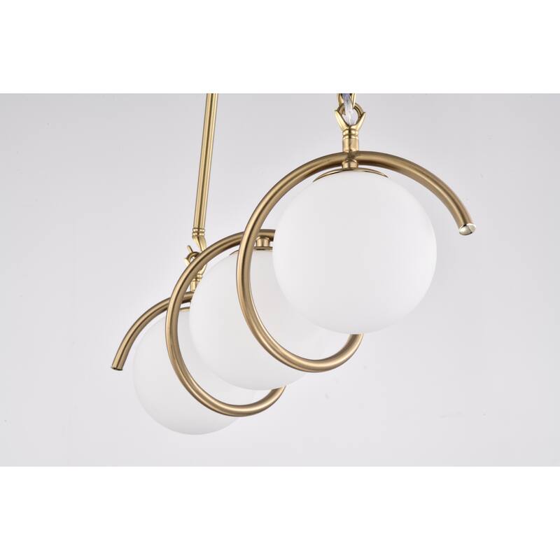 Willow 20 Inch Modern Glass Globe Pendant Chandelier 3-Light