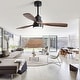 preview thumbnail 31 of 199, 42“/52"/60"/48" Noiseless Walnut Wood Ceiling Fan with Remote Control, Integrated Light Optional
