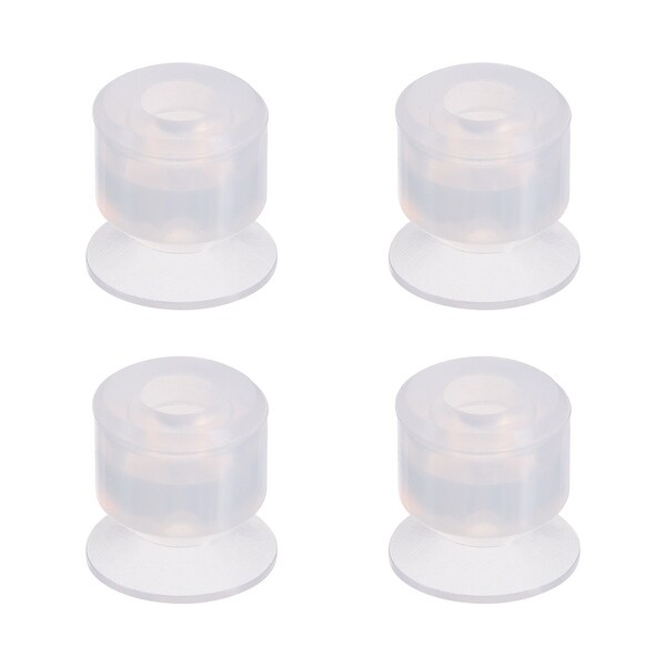 Clear Soft Silicone Miniature Vacuum Suction Cup 10x5mm Bellow Suction Cup,4pcs - M5 x 10mm 4pcs