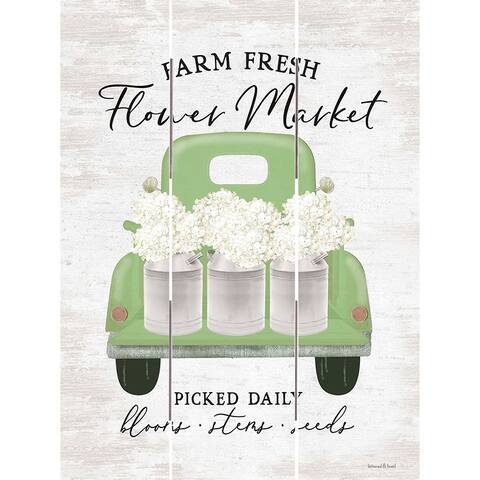 Wood Pallet Art - Flower Market Hydrangeas