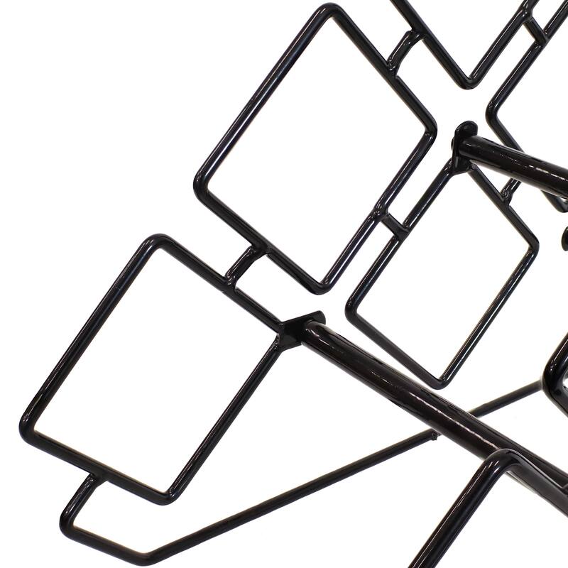 6-Bottle Steel Wire Triangular Tabletop Wine Rack