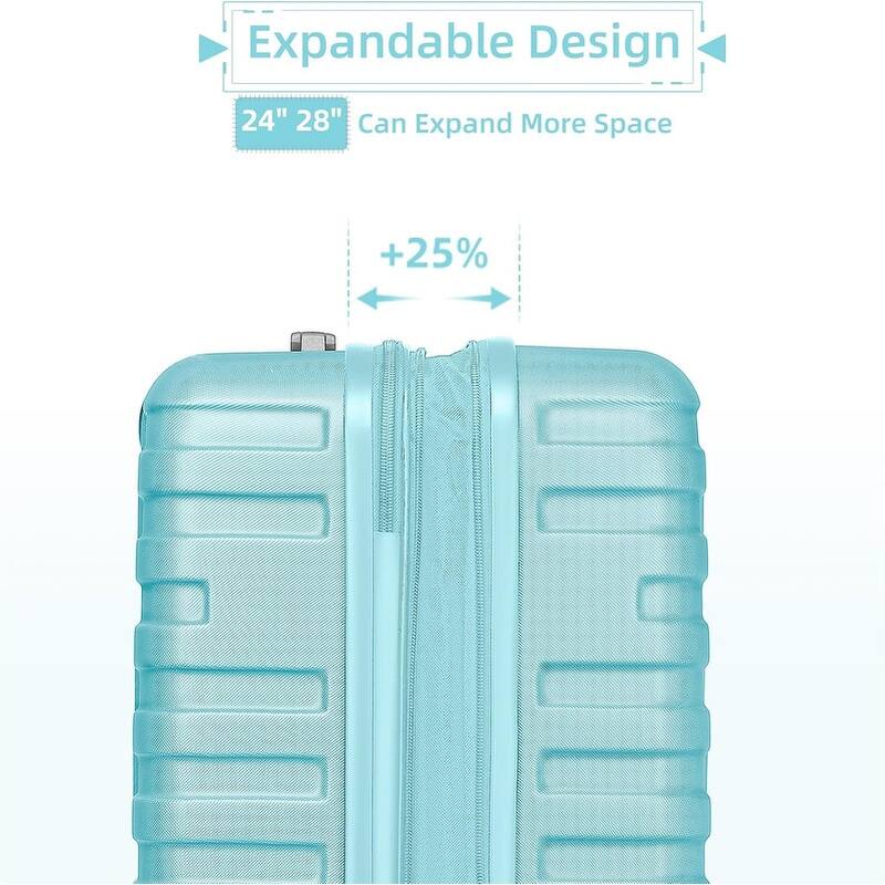 6 Piece Luggage Set, Hardside Spinner Suitcases and Duffel Bags