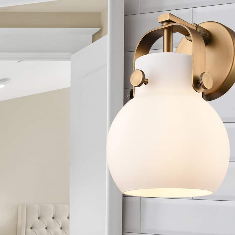 Innovations Lighting 423-1W-5-7 Pilaster II Sphere Sconce Pilaster II