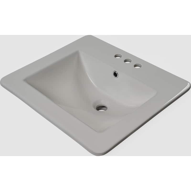 Ackland AKKPS-OMREC-2118-SB 21-1/4" Rectangular Porcelain Drop In