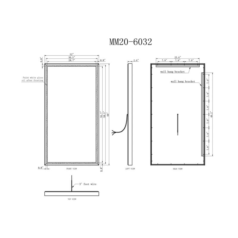 Modern Mirrors Calisto Illuminated Vanity Mirror LED Makeup Mirror, IP44