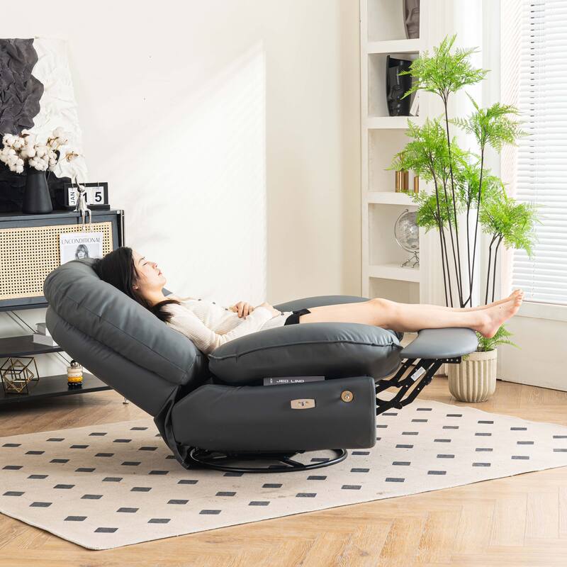 Power Swivel Recliner With USB Charger and Bluetooth Music Player