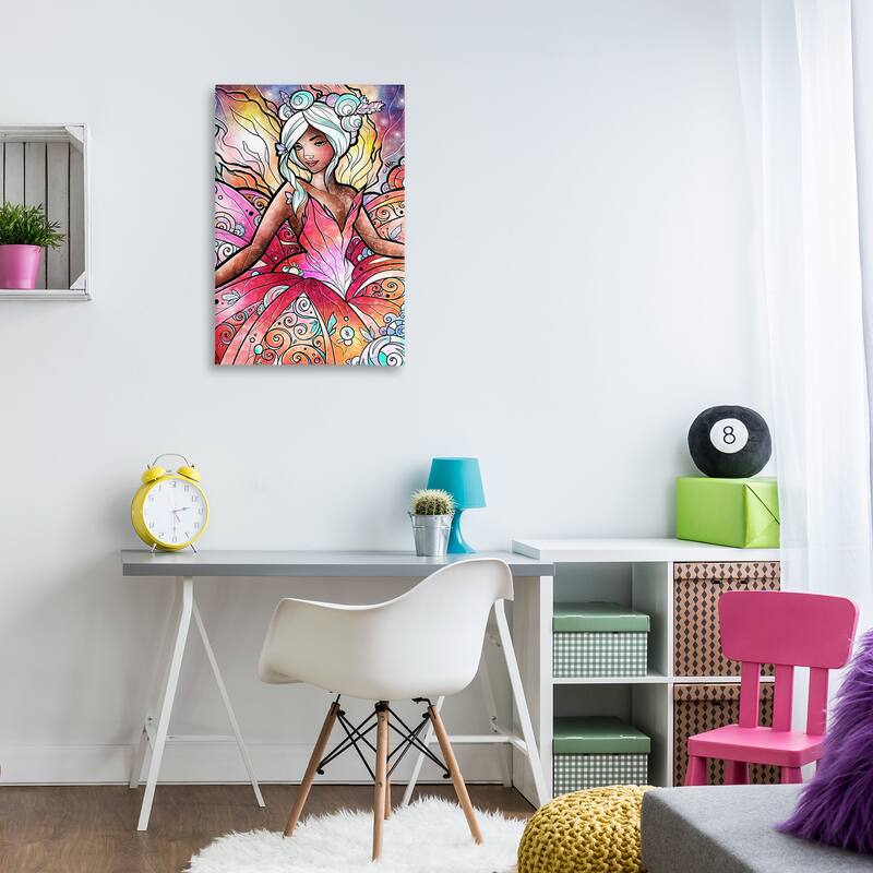 Stupell Pastel Nouveau Fairy Canvas Wall Art Design By Mandie Manzano