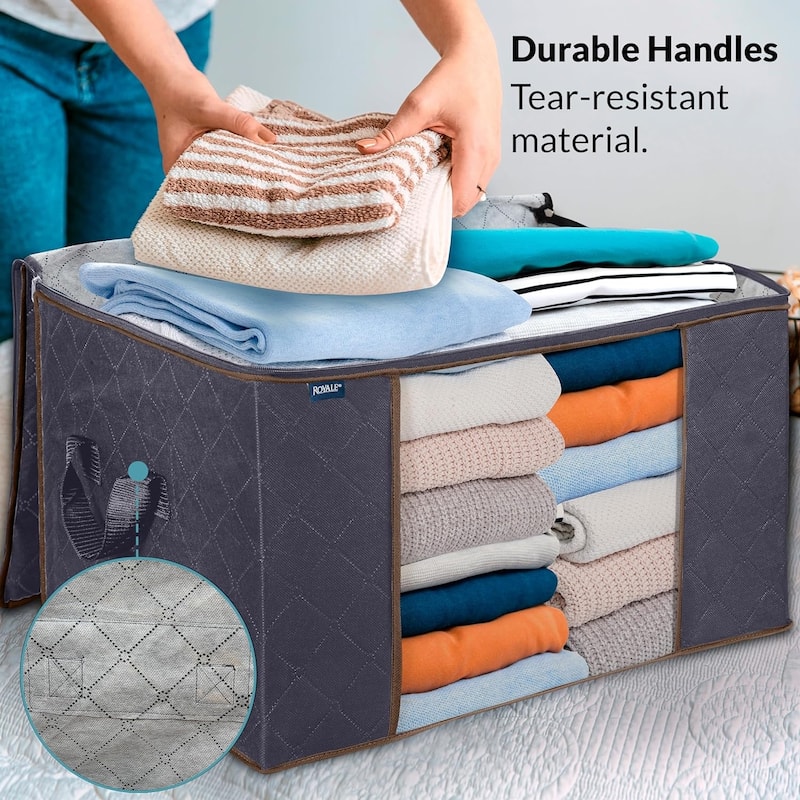 Royale Clothes Storage Organizer Bag with Handle - 90L Capacity