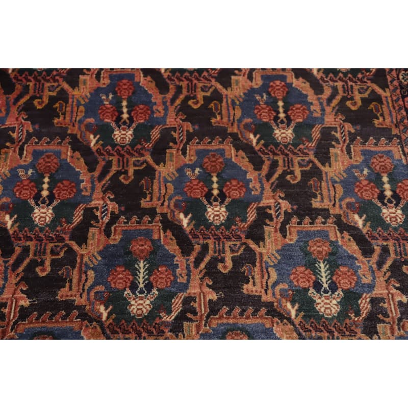 Hand Knotted Oriental 100% Wool Carpet Traditional All-Over Navy Blue & Blues Bidjar Area Rug - 13' 0'' X 10' 0''