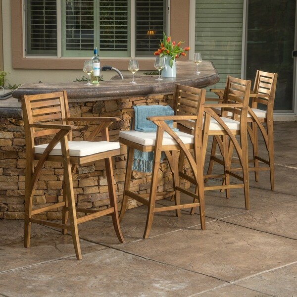 Acacia wood outdoor bar stools hotsell