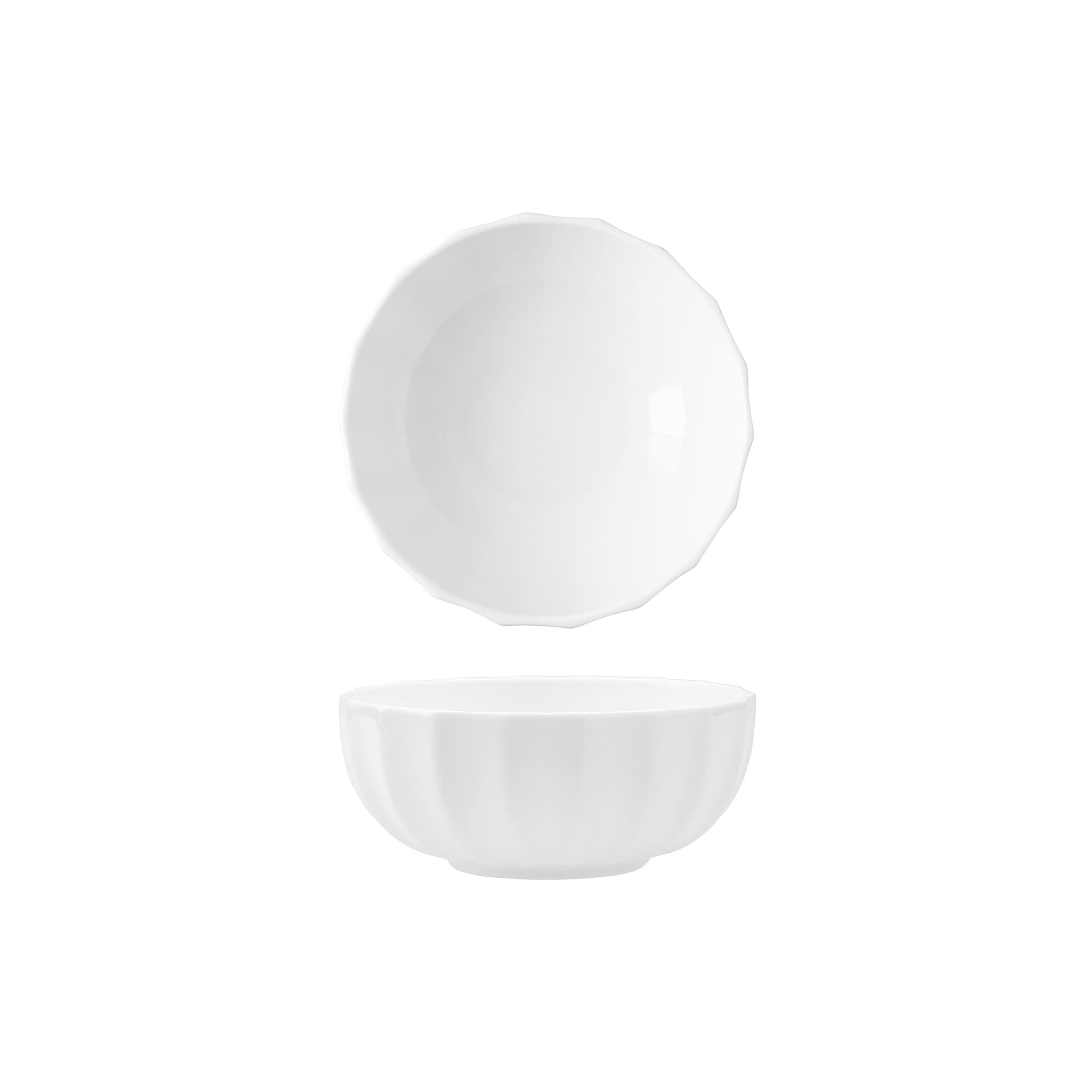 Fortessa Bloom Bone China, 4.7",11 Oz. Bowl (Set of 4), White - 4.7" Bowl