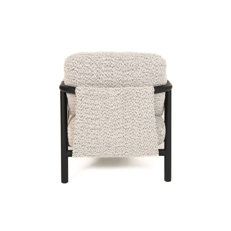 Modrest Balko Modern Grey Fabric & Black Accent Chair