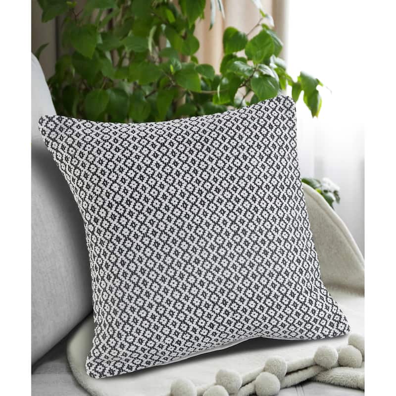 Sevita Seaside Chevron Natural Cotton Square 18"x18" Throw Pillow, Set of 2 or 4