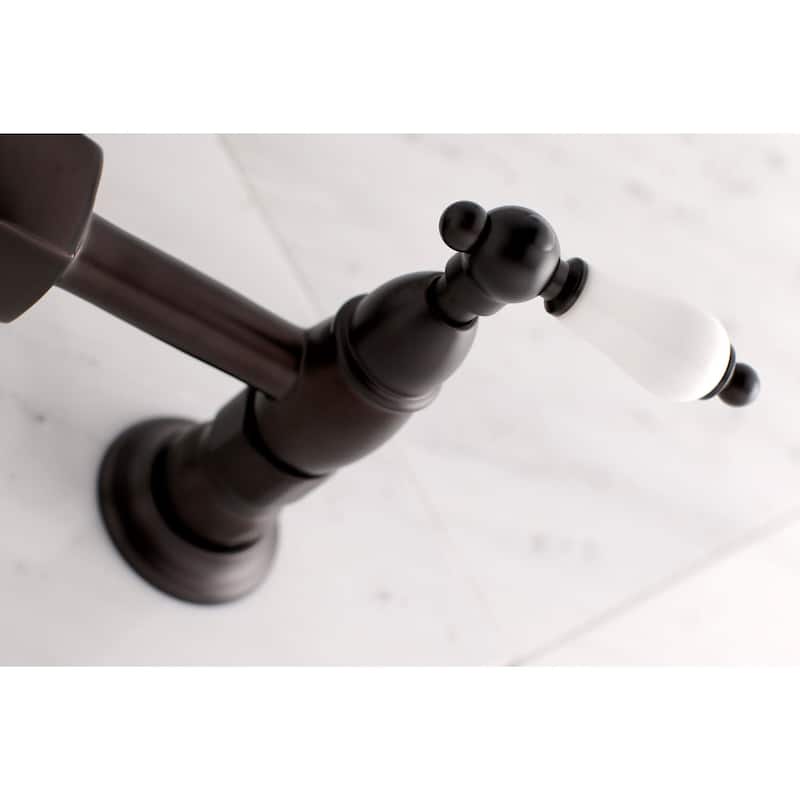 Kingston Brass Heritage 1.8 GPM Wall Mounted Bridge Kitchen Faucet