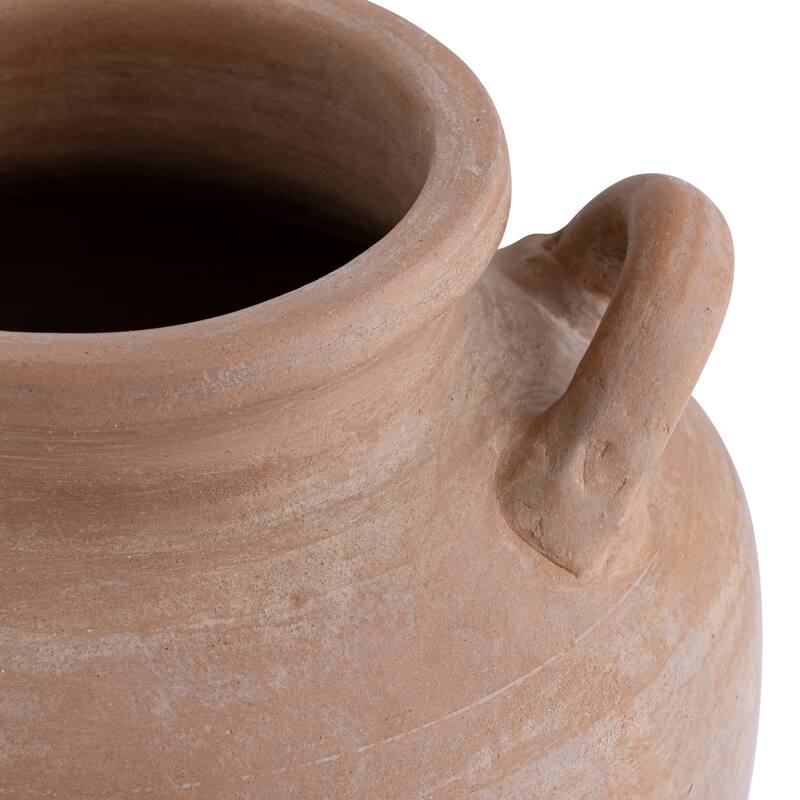 Terracota Vase w/ Handles 11"H - Natural Terracotta