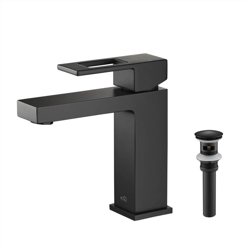 Single-handle Bathroom Vanity Sink Faucet w/ Water Hose - Matte Black W/ Pop  Up Drain