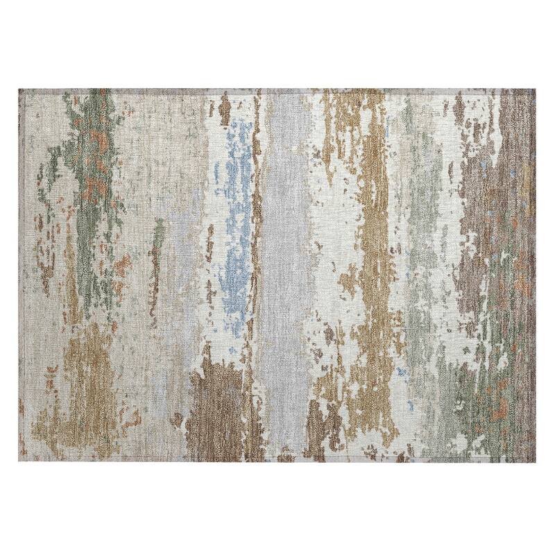 Machine Washable Indoor/ Outdoor Modern Buena Chantille Rug