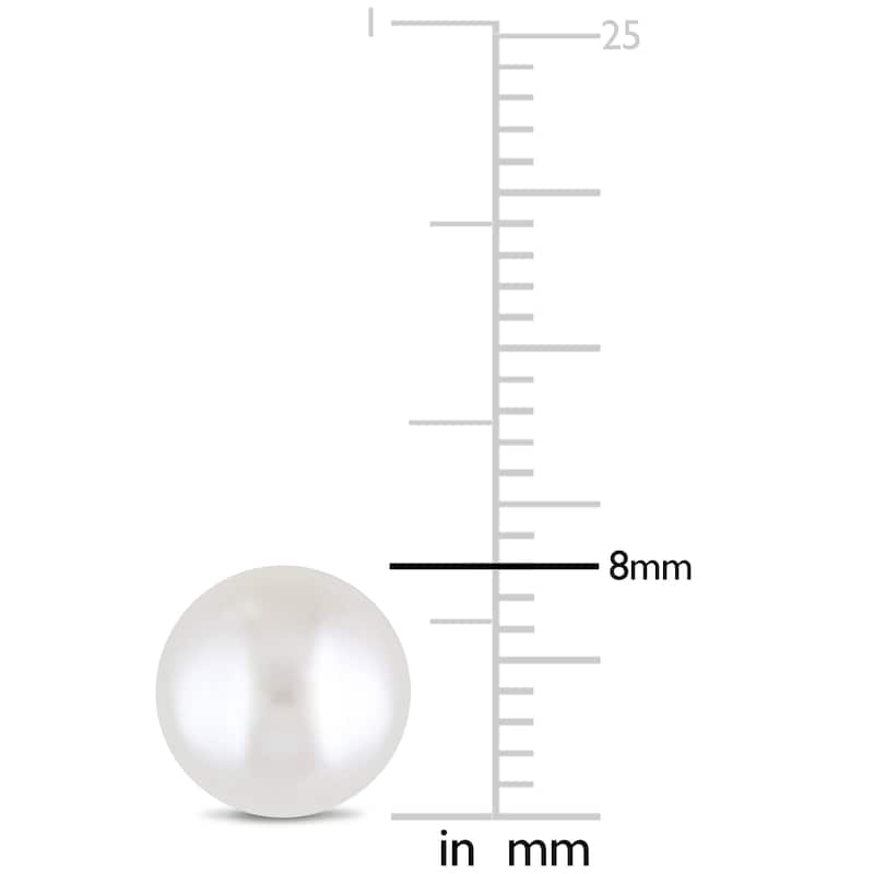 Miadora 7-8mm Freshwater Cultured Pearl Stud Earrings with Silvertone Backs