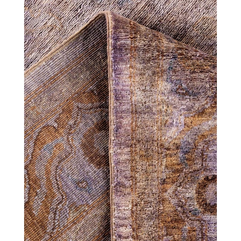 Overton Hand Knotted Wool Vintage Inspired Modern Contemporary Overdyed Gray Area Rug - 6' 0" x 8' 7"