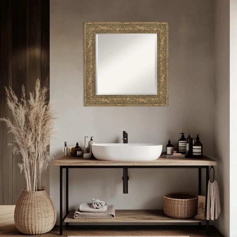Luxe Beveled Framed Bathroom Vanity Wall Mirror