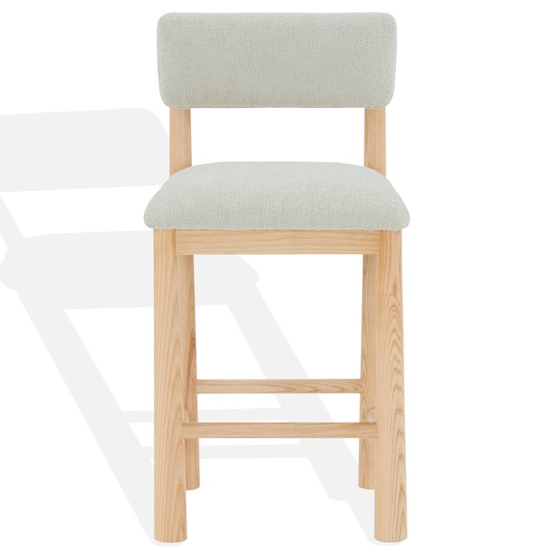 SAFAVIEH Couture Wrenley Boucle 26-inch Counter Stool - 19"W x 19"D x 37"H