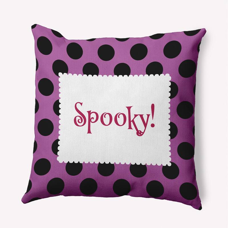 Halloween Spooky Dots Accent Pillow - Orchid - 18" x 18"