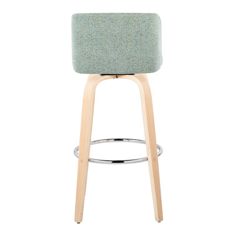Carson Carrington Vallberga 30" Fixed-Height Bar Stool with Natural Wood Base (Set of 2)