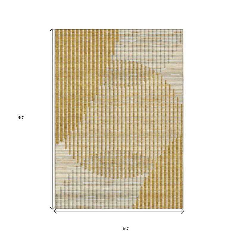 HomeRoots Geometric Transitional Rectangle Outdoor Rug