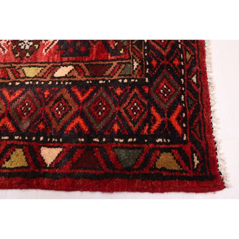 ECARPETGALLERY Hand-knotted Andelz Red Wool Rug - 4'4 x 7'0