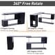 preview thumbnail 7 of 8, HomCom 55-in. 360-degree Rotating Corner Computer Desk w/ 3-tier Storage Shelves/Bookshelf