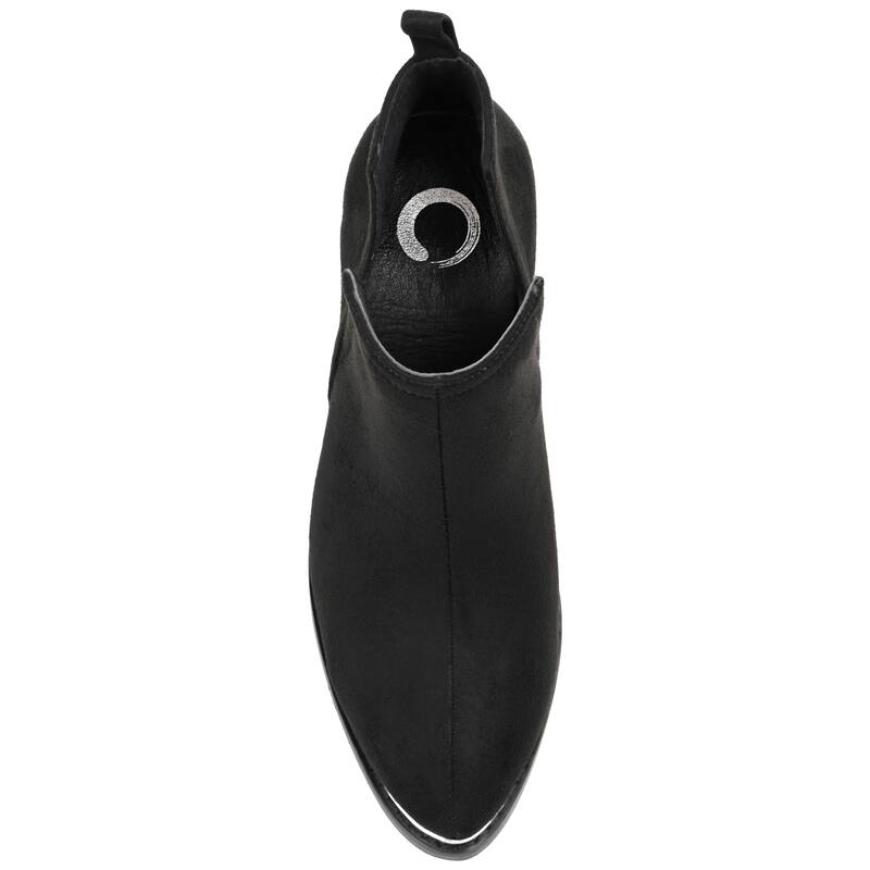 Journee Collection Women's Issla Pull On Stacked Heel Booties