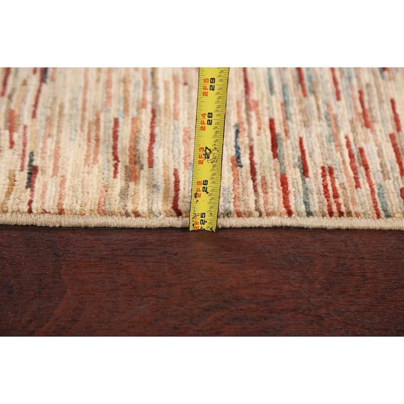 Contemporary Wool Gabbeh Kashkoli Oriental Area Rug Handmade Carpet - 2'9" x 4'0"
