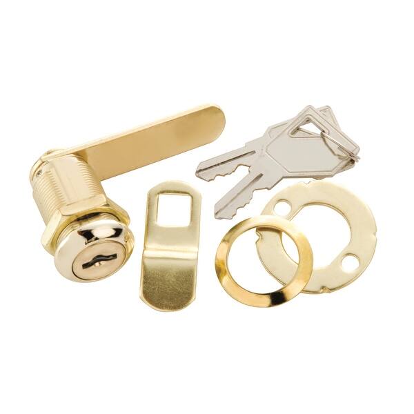 1-1/8 in. Polished Brass Cabinet and Drawer Utility Cam Lock 1-1/8 in. Polished Brass Cabinet and Drawer Utility Cam Lock
