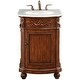 preview thumbnail 1 of 9, Elegant Lighting VF-1009-VW Danville 24" Free Standing Single Basin Teak - Wood Finish