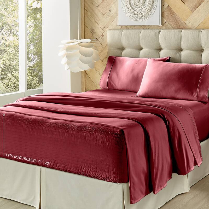 Royal Court Royal Fit Plush Microfiber 4 Piece Bed Sheet Set