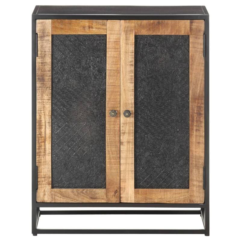 vidaXL Sideboard 23.6"x13.8"x29.5" Rough Mango Wood