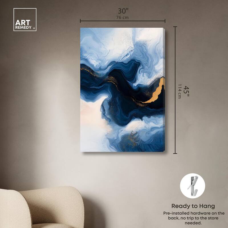 Blue Deep II Canvas by Art Remedy, Gallery Wrapped