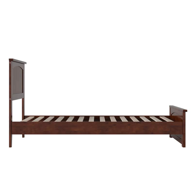 Naples Solid Wood Low Profile Platform Bed with Matching Footboard