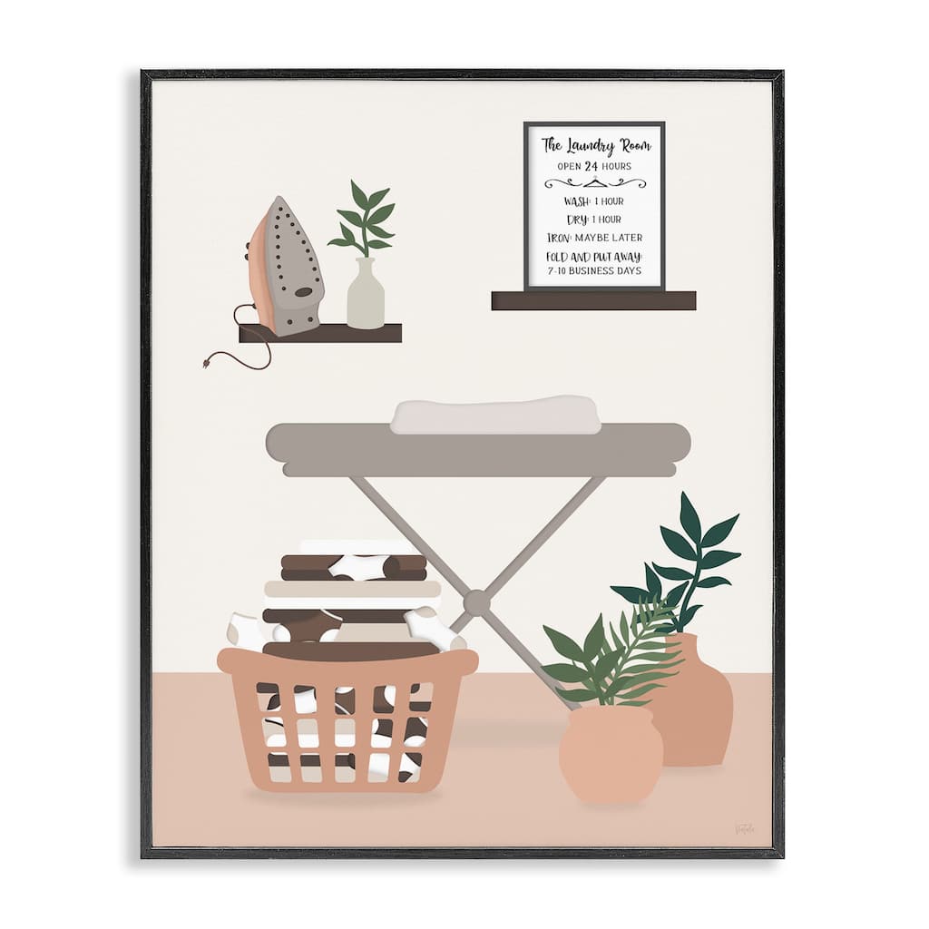 Stupell Laundry Rules Modern View Framed Giclee Art Design By Natalie Carpentieri