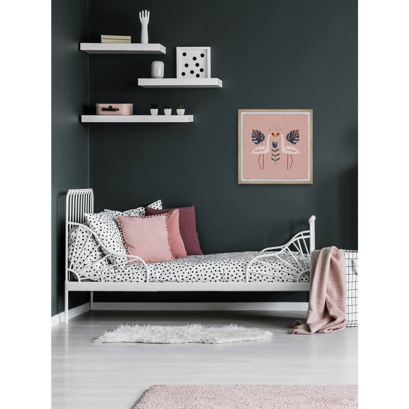 Flamingo Pair Framed Wall Art, Elegant Home Touch - Sophisticated Artwork for Refined Décor