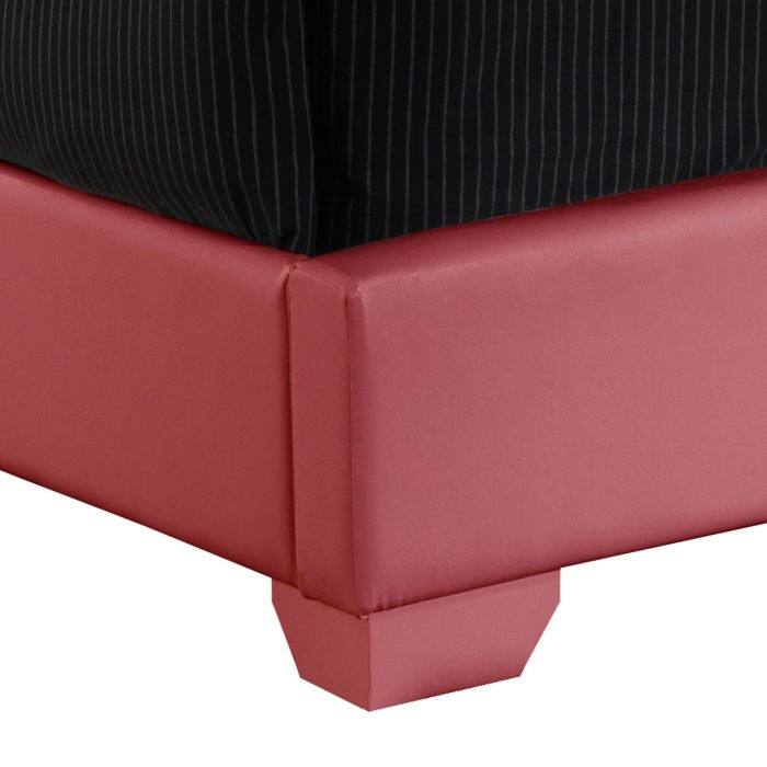 Pink Full Bed with Charming Casual Design, Easy Assembly, Compact Fit