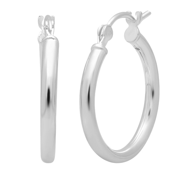 Amanda Rose 925 Sterling Silver Hoop Earrings 3 4 Inch Free Amanda Rose 925 Sterling Silver Hoop Earrings 3 4 Inch