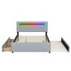 preview thumbnail 4 of 38, Queen Size Upholstered Storage Platform Bed with Twin Size Trundle
