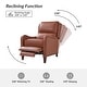 preview thumbnail 4 of 12, HULALA HOME Brigida Cigar Genuine Leather Manual Recliner with Nailhead Trim