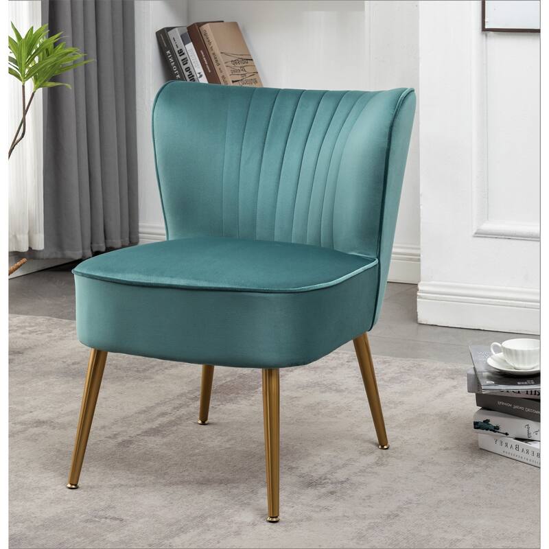 Sauter 23.2" Wide Mid-Century Modern Microfiber Accent Chair