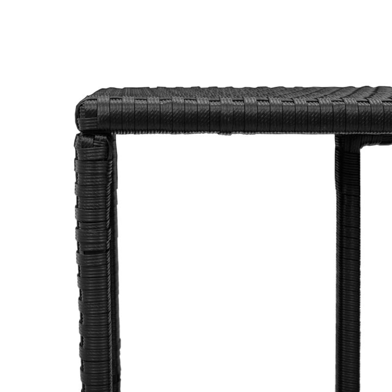 vidaXL Storage Shelves Modular Shelving Unit Outdoor Furniture 2 Pcs Poly Rattan - 10.6 x 44.1 x 21.7