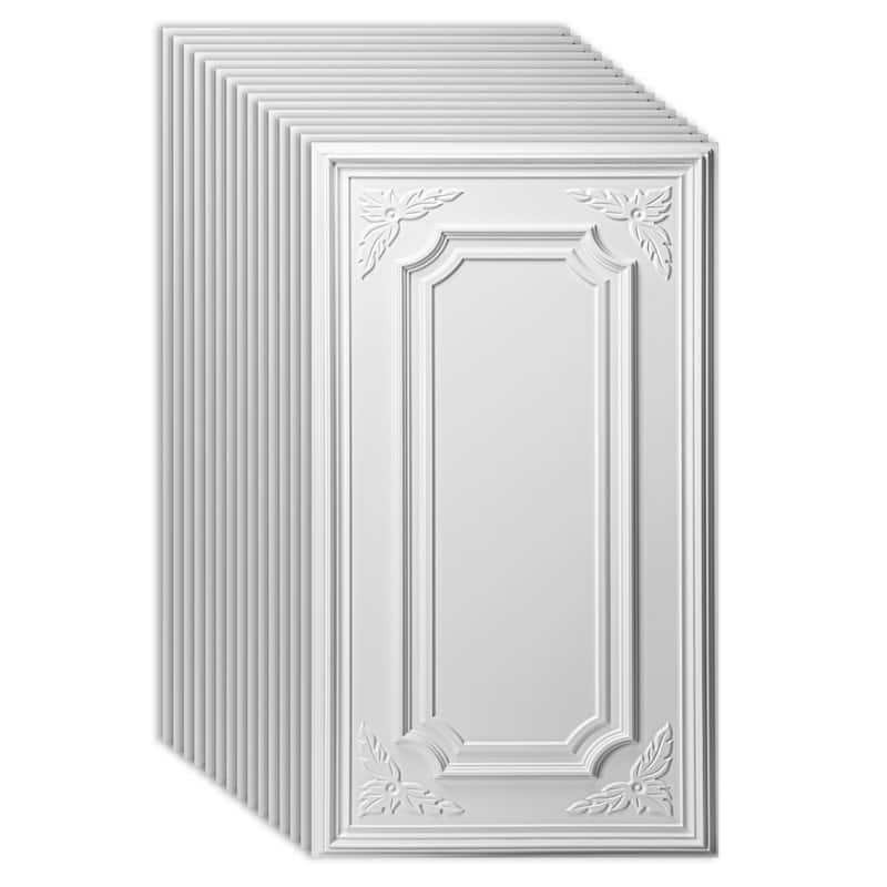 Art3d 12-Pack 24"x48" PVC 3D Wall Panel & Drop Ceiling Tiles, Cover 96 Sq.Ft.