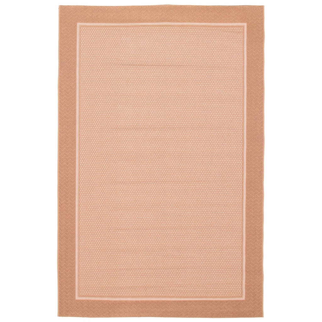 ECARPETGALLERY Machine Woven Lotus Mod Brown Polypropylene Rug - 6'7 x 9'4