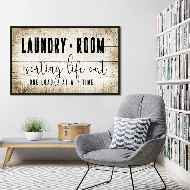 "Laundry Room" Print on Floating Canvas